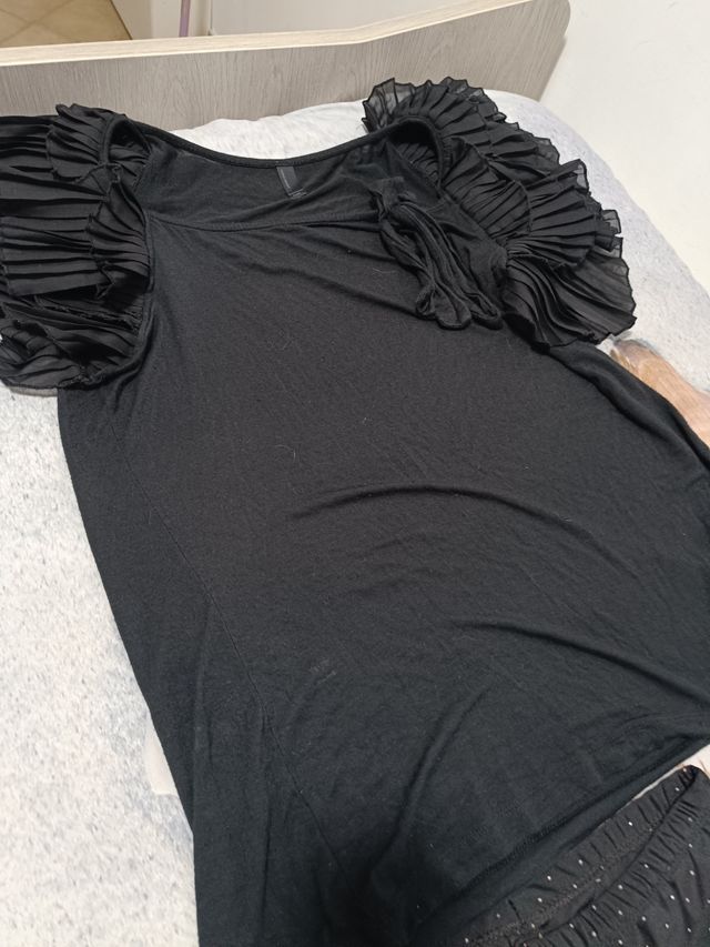 Completo nero paillettes