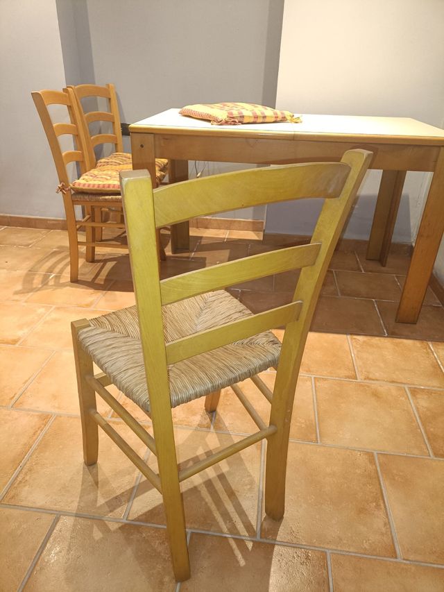 Tavolo rettangolare allungabile + 4 sedie