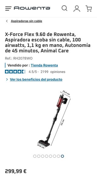 Aspiradora sin cable Rowenta