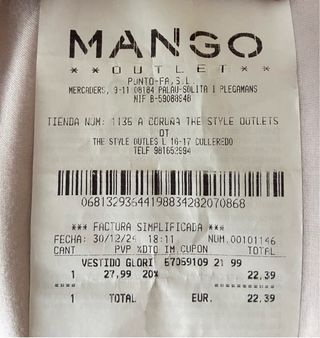 Vestido negro fiesta Mango