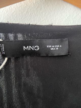 Vestido negro fiesta Mango