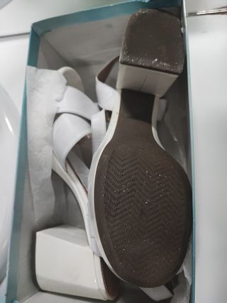 Sandalias blancas plataforma - talla 38