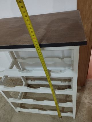 Botellero madera blanco-marrón