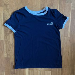 Camiseta azul marino manga corta