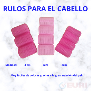 Set Cuidado Cabello: Turbante, Rulos, Guante