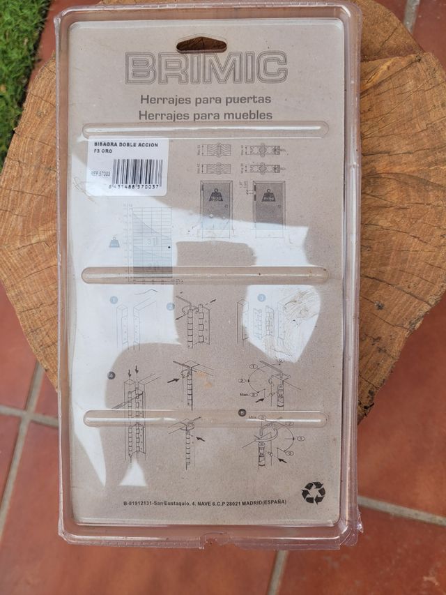 Bisagras Brimic Doradas - 6 uds,precio por cada un