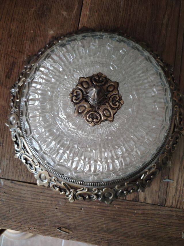 Plafón techo vintage dorado