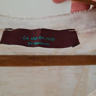 Camiseta La vie en rose beige multicolor
