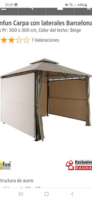 Carpa SUNFUN 3x3m+laterales Mod. Barcelona BAUHAUS