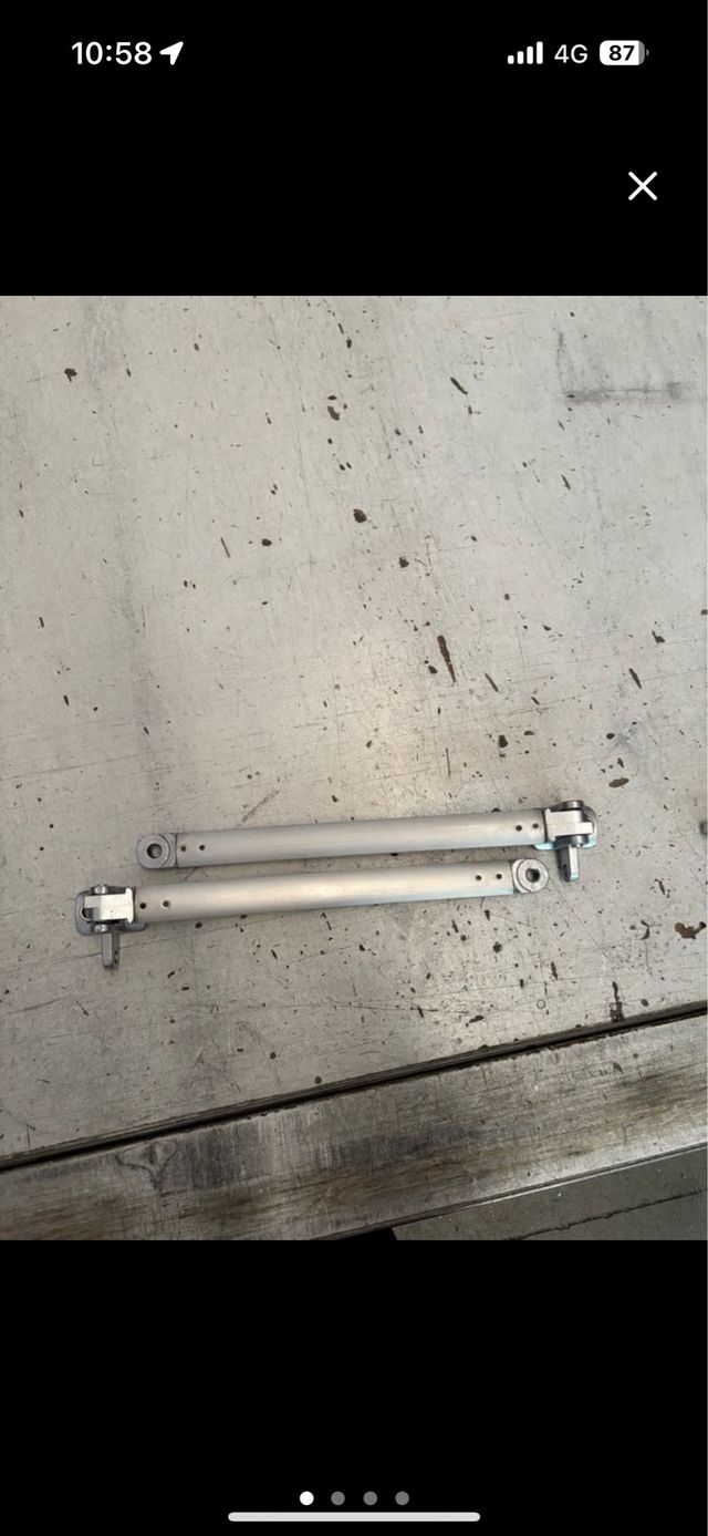 Brazos de toldo - metal plateado o blanco