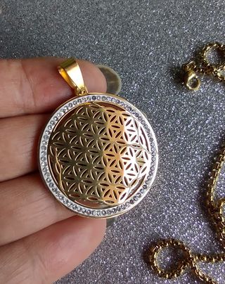 Colgante acero Mandala con cadena