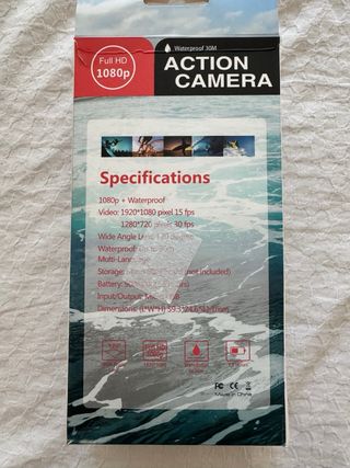 Cámara Deportiva Acuática 1080p