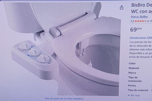 Ducha Bidet WC Agua Caliente SIN ESTRENAR BisBro