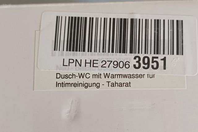 Ducha Bidet WC Agua Caliente SIN ESTRENAR BisBro