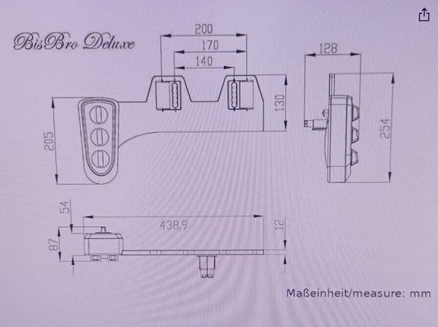 Ducha Bidet WC Agua Caliente SIN ESTRENAR BisBro
