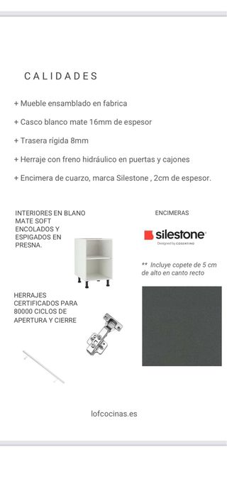 Cocina blanca - Muebles de cocina sin montar