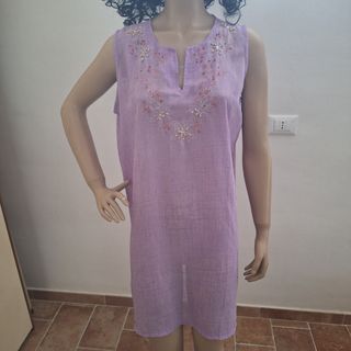 Vestito Lilla ricamato