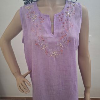 Vestito Lilla ricamato