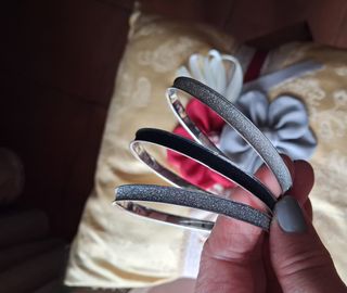 Bracciali in metallo argentato - 3 pezzi