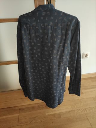 Camisa Zara Man XL - Azul estampada