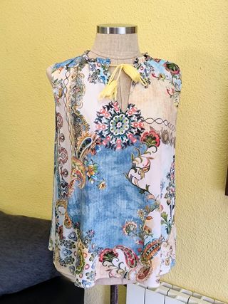 Camiseta boho chic multicolor