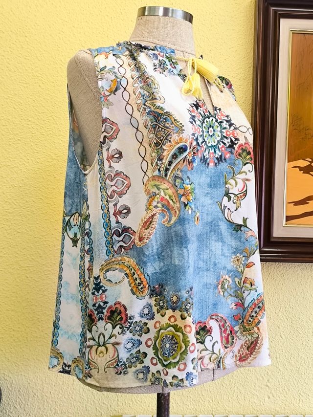 Camiseta boho chic multicolor