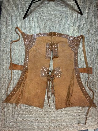 Zahones cuero niño - Marrón claro