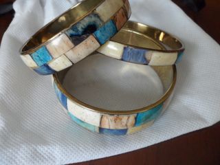 (NUEVAS) PULSERAS DE ESMALTE Y LATÓN POR UNIDADES