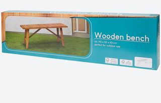 Banco madera jardín - 110x30x43cm