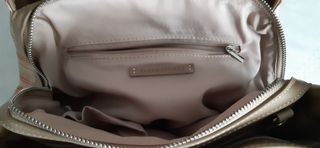 Bolso rafia beige y naranja