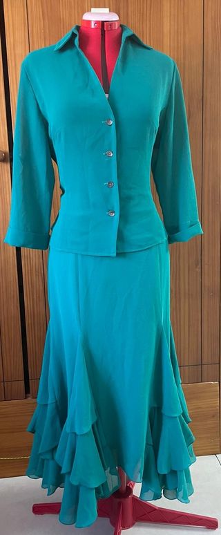 Traje Tapioca turquesa XL