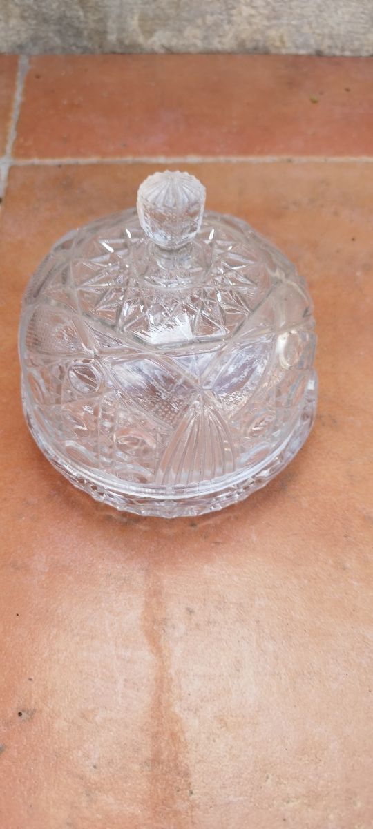 Azucarero cristal Bohemia antiguo