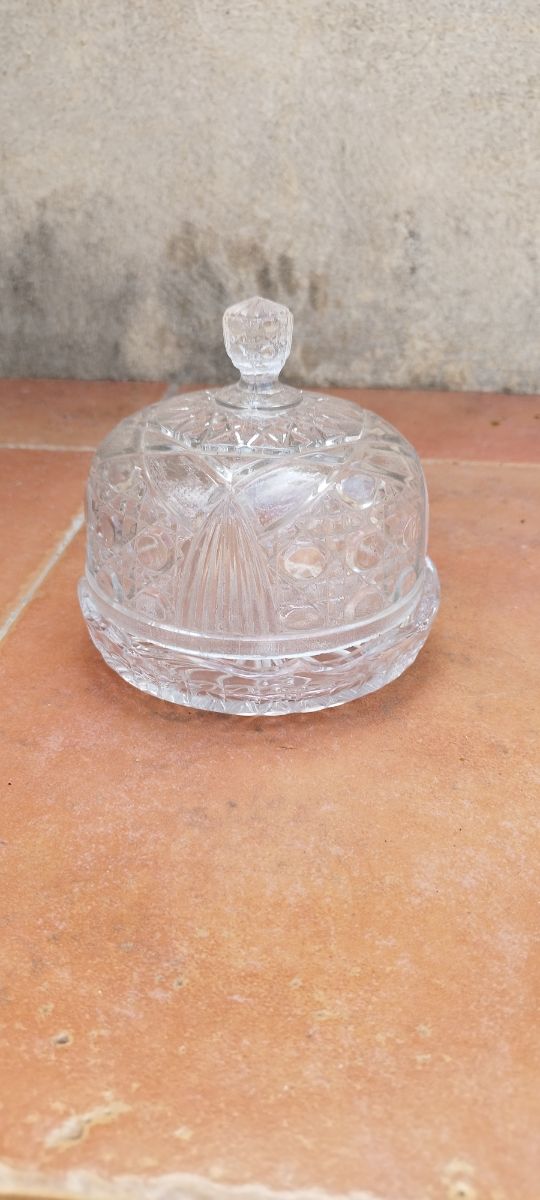 Azucarero cristal Bohemia antiguo