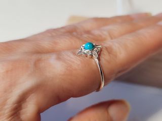 Anillo plata turquesa - Nudo bruja