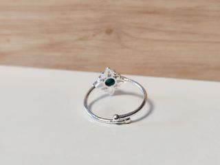 Anillo plata turquesa - Nudo bruja