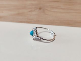 Anillo plata turquesa - Nudo bruja