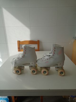 Patines niña blancos - talla 34