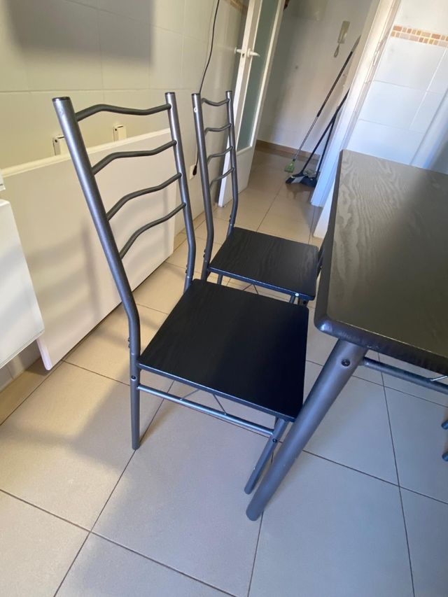 Mesa Comedor 4 Sillas Negra