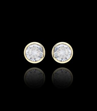Pendientes oro circonita 5mm