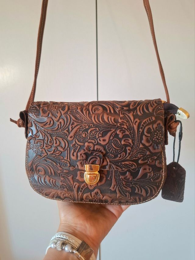 Bolso bandolera marrón