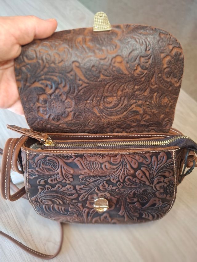 Bolso bandolera marrón