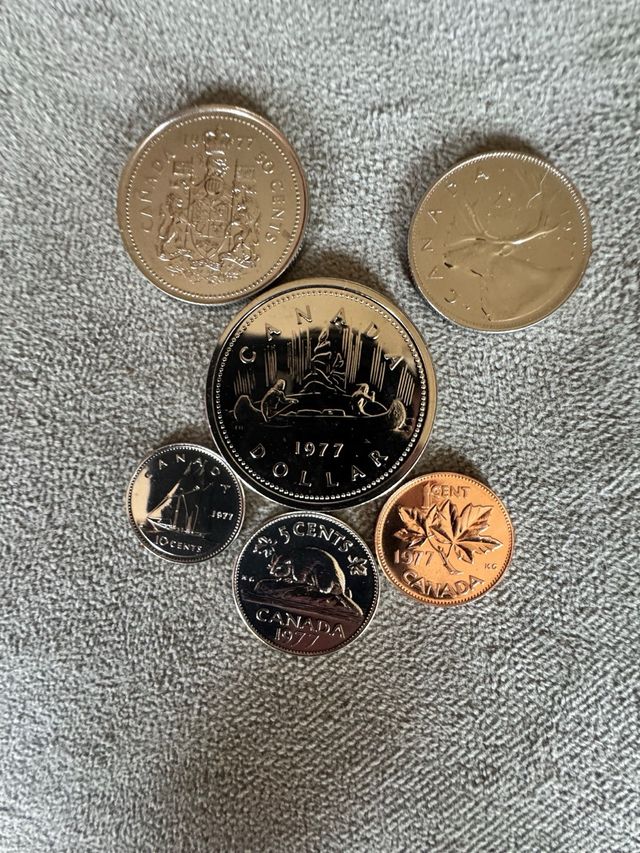 set completo Monedas Canadá 1977