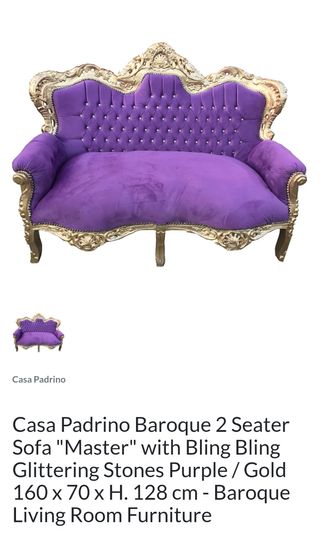 Divano Barocco Casa Padrino 2 posti