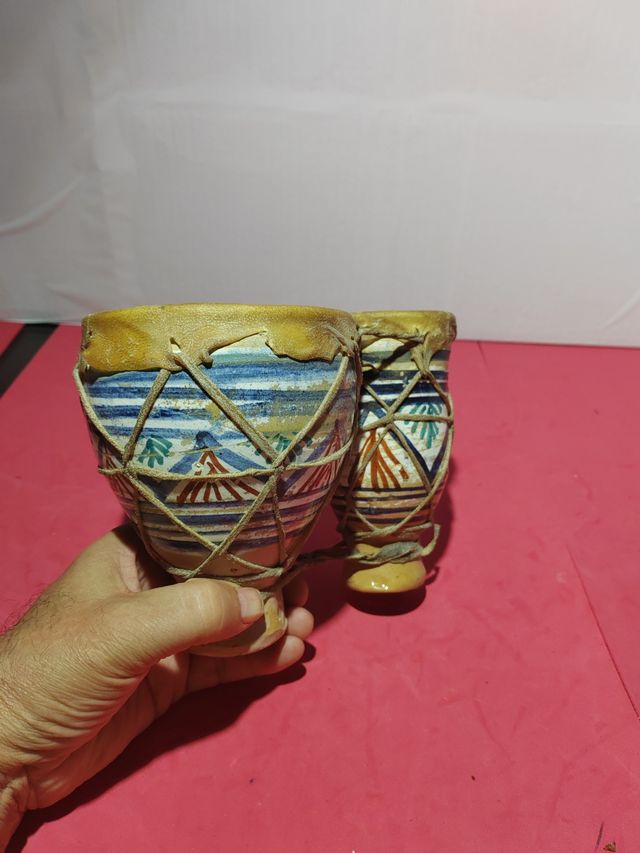 Pareja de tambores africanos