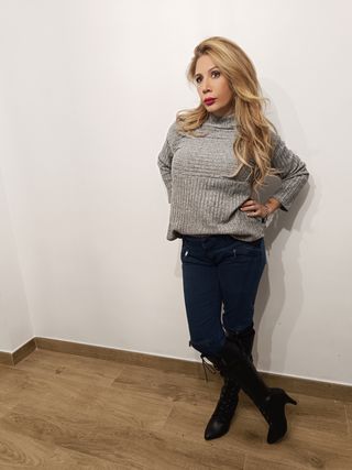 Jersey gris de punto