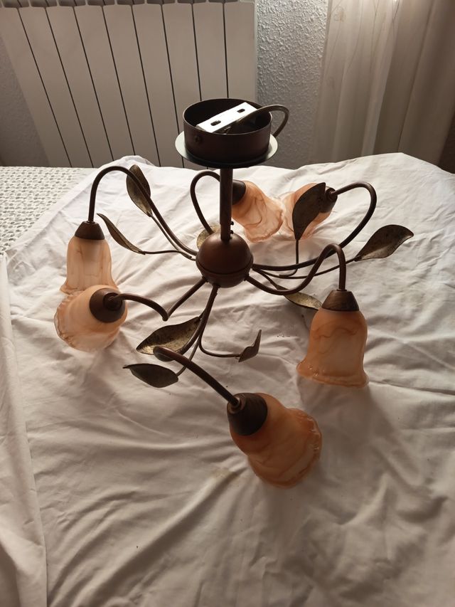 Lámpara vintage 6 luces.