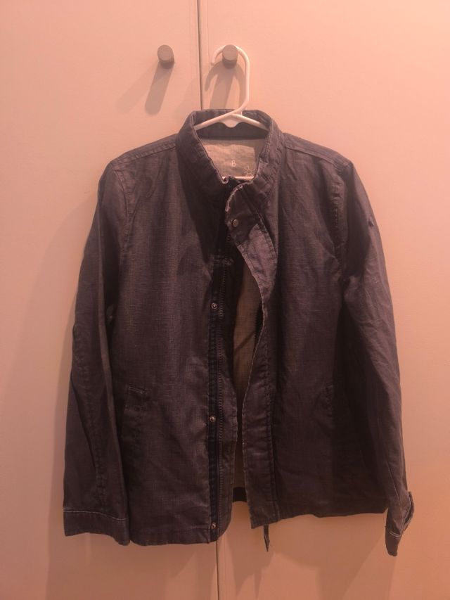 Chaqueta entretiempo azul, talla 8 años, niño.