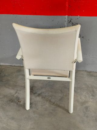 Sillas jardín aluminio blanco - 2uds