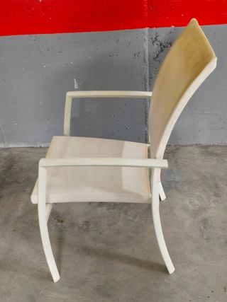 Sillas jardín aluminio blanco - 2uds