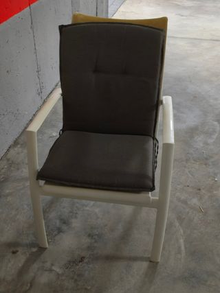 Sillas jardín aluminio blanco - 2uds